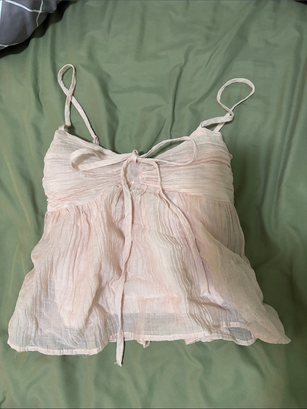 Women’s Spaghetti Strap Babydoll Tank Top - Light Pink
